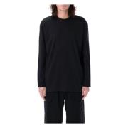 Y-3 Svart Grafisk T-shirt med Logotyptryck Black, Herr