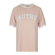 Autry Jersey Tshirt med Raglanärmar Pink, Dam