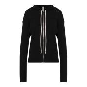 Rick Owens Räfflad sweatshirt Kec Black, Herr