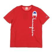 Champion Röd Crewneck Tee för Män Red, Herr