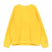 Champion Gul Crewneck Sweatshirt för Män Yellow, Herr