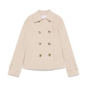 Harris Wharf London Beige ytterplagg jacka för kvinnor Beige, Dam