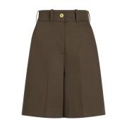 Patou Grön Gabardine Bermuda Shorts Green, Dam