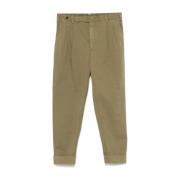 PT Torino Gröna Tapered Chinos med Flikfickor Green, Herr