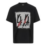 44 Label Group Logo Print Bomull Crew Neck T-shirt Black, Herr