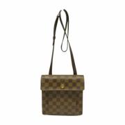 Louis Vuitton Vintage Pre-owned Canvas axelremsvskor Brown, Dam