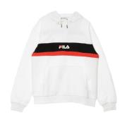 Fila Vit/Svart/Röd Hoodie för Män White, Herr