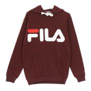 Fila Klassiskt Logo Hoody Sweatshirt i Tawny Port Brown, Herr