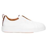 Santoni Vita Slip-On Lädersneakers White, Herr