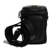 Dolce & Gabbana Svart läder Crossbody kameraväska Black, Herr