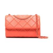 Tory Burch Orange Fleming Axelremsväska Orange, Dam