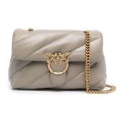 PINKO Antikguld Love Puff Classic Väska Beige, Dam