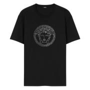 Versace Medusa Grafisk T-shirt Svart Black, Dam