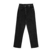 Ksubi Svarta Denim Jeans med Korsbroderi Black, Dam