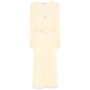 Twinset Vit Klänning Set Elegant Stil Beige, Dam