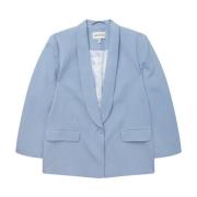 Munthe Elegant Smokinginspirerad Ljusblå Blazer Blue, Dam