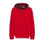 Ralph Lauren Cardinal Red Zip-through Tröja Red, Herr