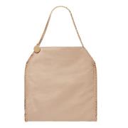 Stella McCartney Shaggy Eco Tote med Guld Kedja Beige, Dam