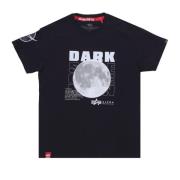 Alpha Industries Reflekterande Svart Tee med Nasa Patch Black, Herr