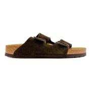 Birkenstock Brun Mocka Läder Sandaler Kollektion Ss25 Brown, Dam