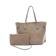 Louis Vuitton Vintage Pre-owned Laeder totevskor Beige, Dam