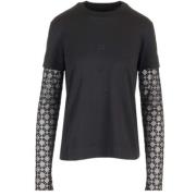 Givenchy Överlappad T-shirt Black, Dam