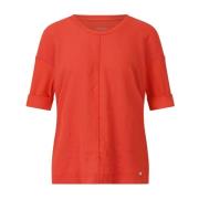 Marc Cain Oversized Satin Blouse Red, Dam