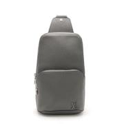 Louis Vuitton Vintage Pre-owned Laeder crossbodyvskor Gray, Herr