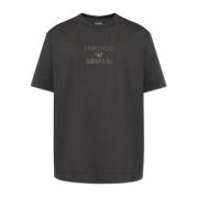 Emporio Armani T-shirt med tryckt logotyp Gray, Herr