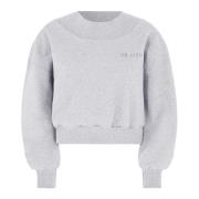 The Attico Grå Melange Logo Sweatshirt Gray, Dam