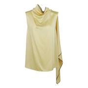 Stella McCartney Lyxig Satin Gul Orange Topplagg Yellow, Dam