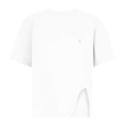 The Attico Oversized Vit Bomull Jersey T-shirt White, Dam