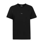 A.p.c. Klassisk Bomull T-shirt Black, Herr