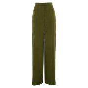 Max Mara Studio Straight Trousers Green, Dam