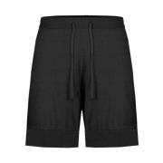 BomBoogie Linne- och bomullstickade bermudashorts Black, Dam