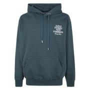 Family First Casual Hoodie med Stil Green, Herr