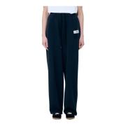 MM6 Maison Margiela Logo Patch Bomull Track Pants Black, Dam