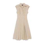 A.p.c. Athena Klänning i Elegant Stil Beige, Dam