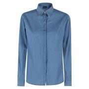 Fay Slim Fit Skjorta Blue, Dam