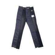 Mihara Yasuhiro Svarta Hybrid Denim Chino Byxor Black, Herr