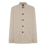 Kiton Bomullsskjorta med framfickor Beige, Herr