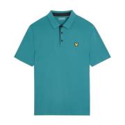 Lyle & Scott SS Polo Shirts Kontrast Placket Polo Shirt Blue, Herr