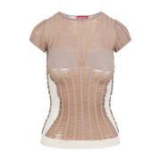 Diesel Stilren Top för Kvinnor Beige, Dam