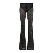 Misbhv Svart Monogram Mesh Byxor Black, Dam