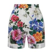 Dolce & Gabbana Shorts med blommigt mönster Multicolor, Dam