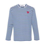 Comme des Garçons Play Stiliga T-shirts och Polos Blue, Dam