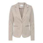 ICHI Herringbone Blazer Jacka Gray, Dam