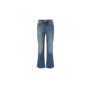 Pinko Hög Midja Bootcut Denim Jeans Blue, Dam