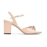 Gucci Rosa Läder Horsebit Sandaler Pink, Dam