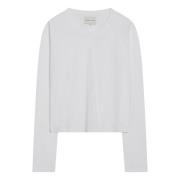 Loulou Studio Långärmad rund hals T-shirt White, Dam